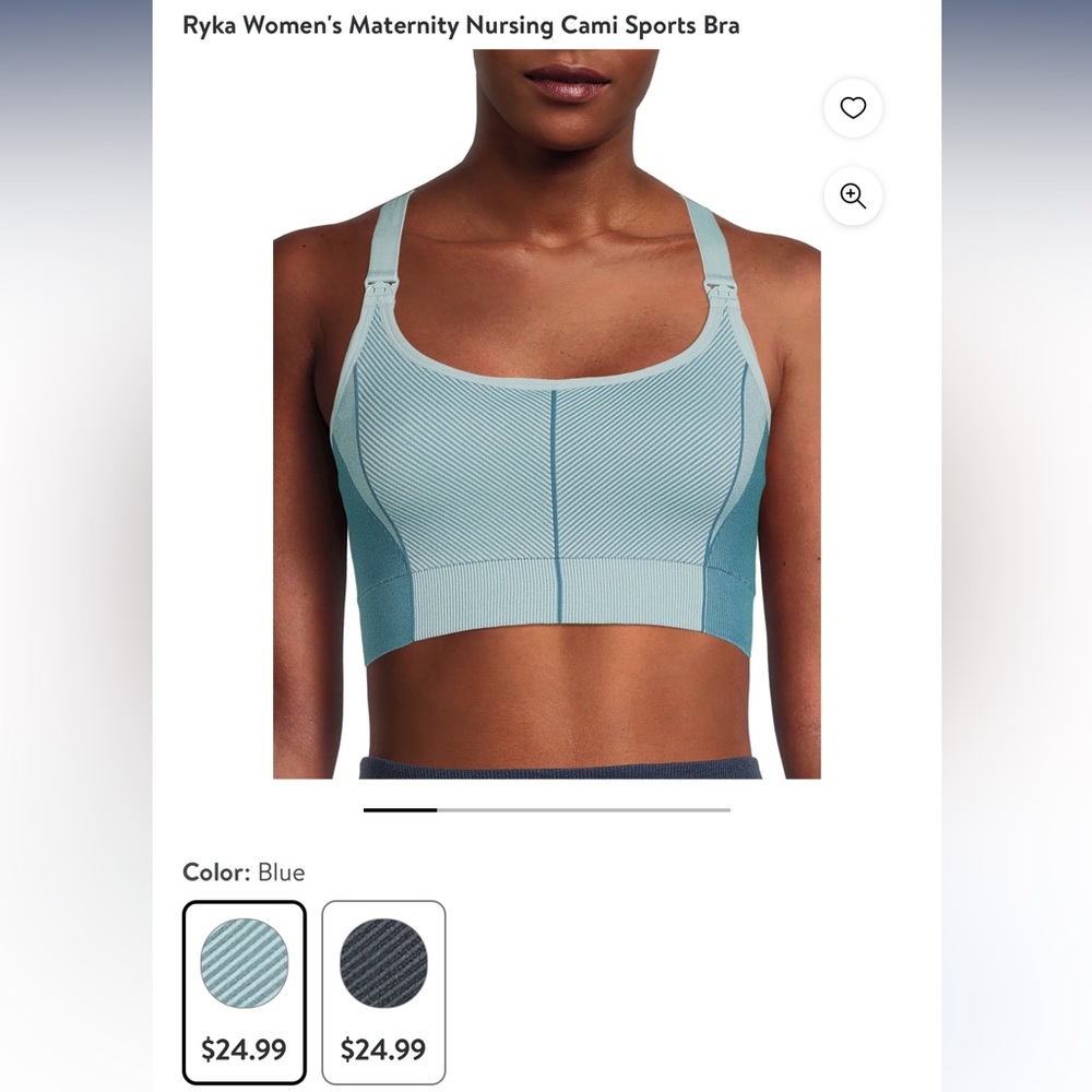 Ryka Women's Maternity Nursing Cami Sports Bra Size XL